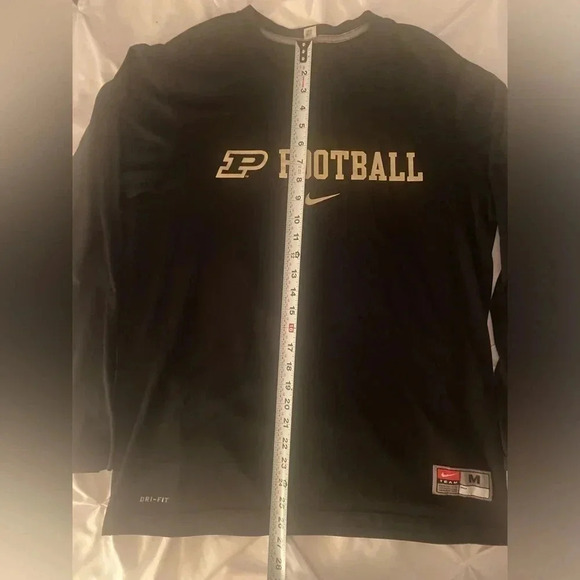 Nike Purdue Boilermakers Football Dri-Fit Shirt Black NCAA Men’s‎ Medium EUC - Picture 5 of 14